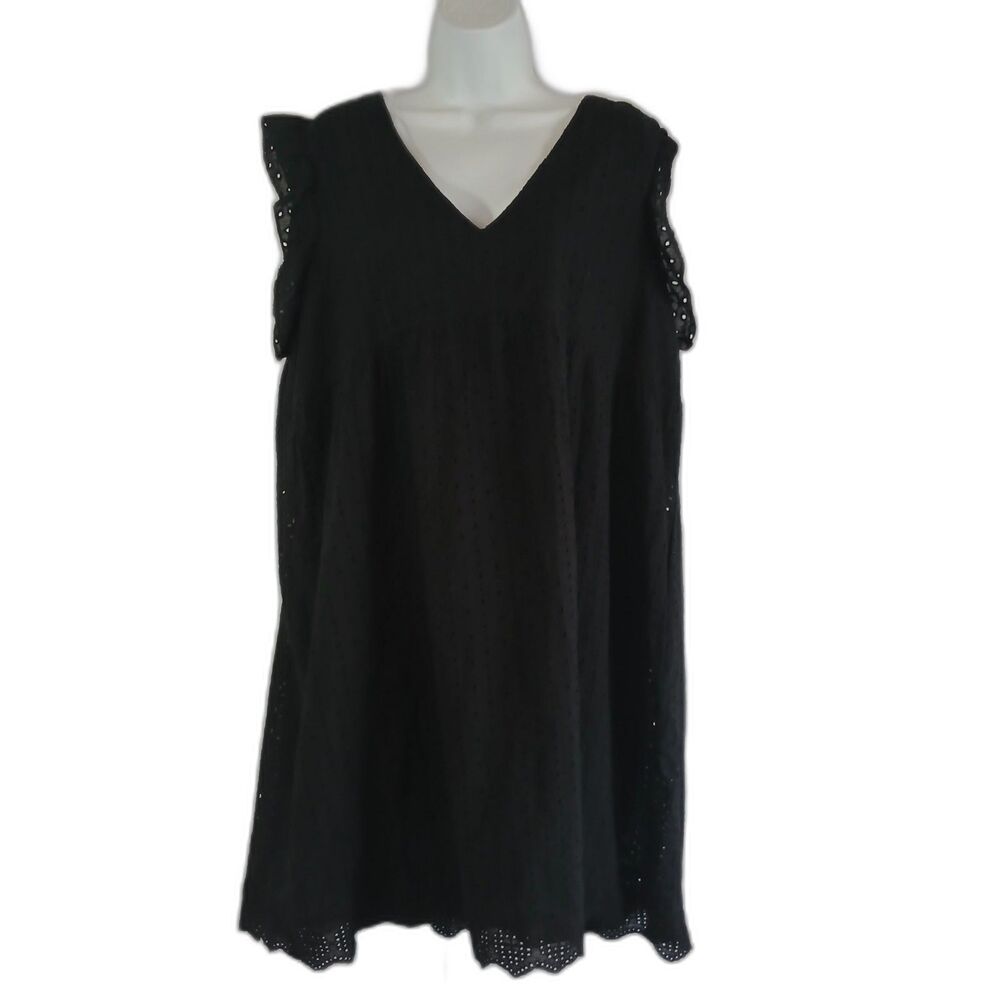 Grace‎ & Karma Black Dress W/Shorts Eyelet  lace NWT Sz XL  Casual Beach Fairy